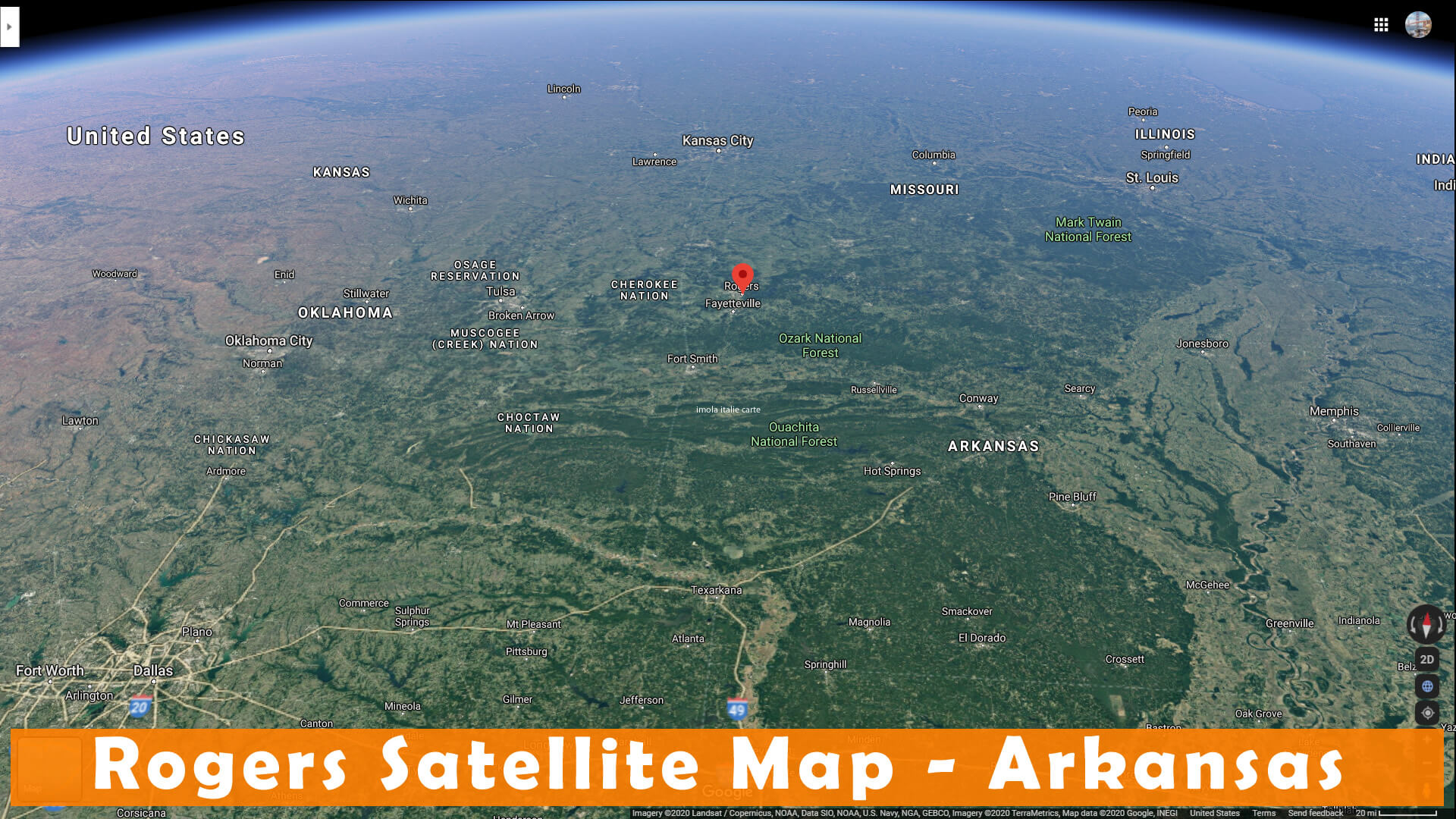 Rogers Satellite Carte Arkansas